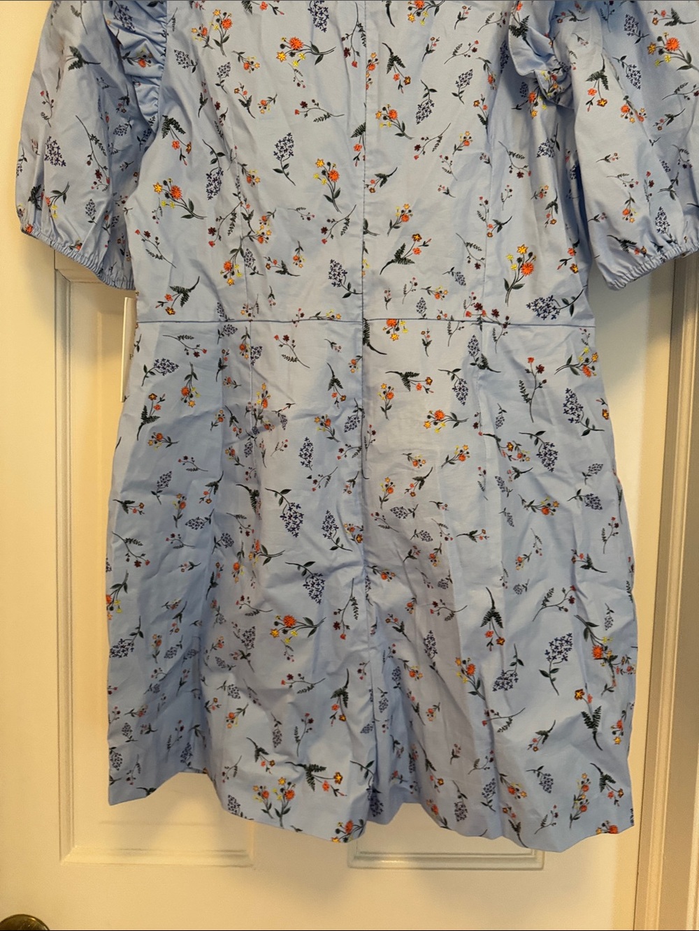 Hyacinth House via Tuckernuck Light Blue Floral Puff-Sleeve Romper - Picture 4 of 5